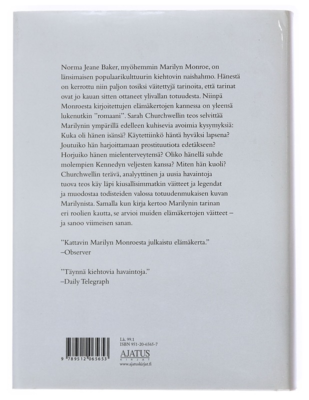 Marilyn Monroen monta elämää - Churchwell, Sarah - Elämäkerrat ja muistelmat - 10105547620 - 1