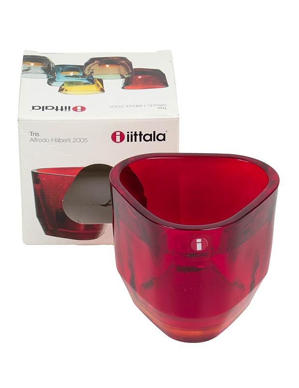 IITTALA Tris kynttilälyhty, tulenpunainen - Designsuosikit - 10105547679 - 0