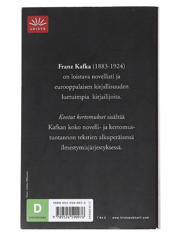 Kootut kertomukset - Kafka, Franz - Romaanit ja novellit - 10105547715 - 1