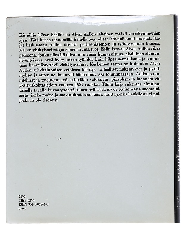 Valkoinen pöytä : Alvar Aallon nuoruus ja taiteelliset perusideat - Schildt, Göran - Elämäkerrat ja muistelmat - 10105547755 - 1
