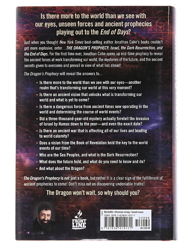 The Dragon's Prophecy: Israel, the Dark Resurrection, and the End of Days - Cahn, Jonathan - Tietokirjat ja oppaat - 10105547873 - 1