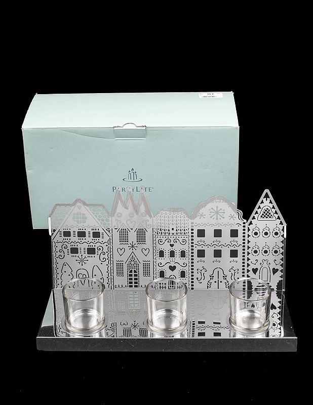 PARTYLITE Lumotut piparkakkutalot kynttilänjalka - Koriste-esineet - 10105547899 - 0