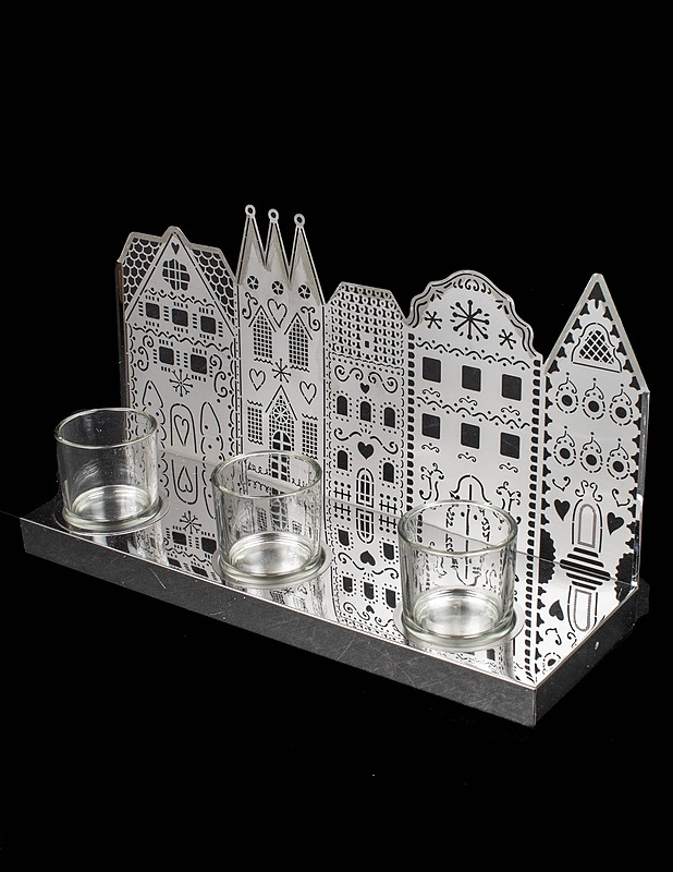 PARTYLITE Lumotut piparkakkutalot kynttilänjalka - Koriste-esineet - 10105547899 - 1