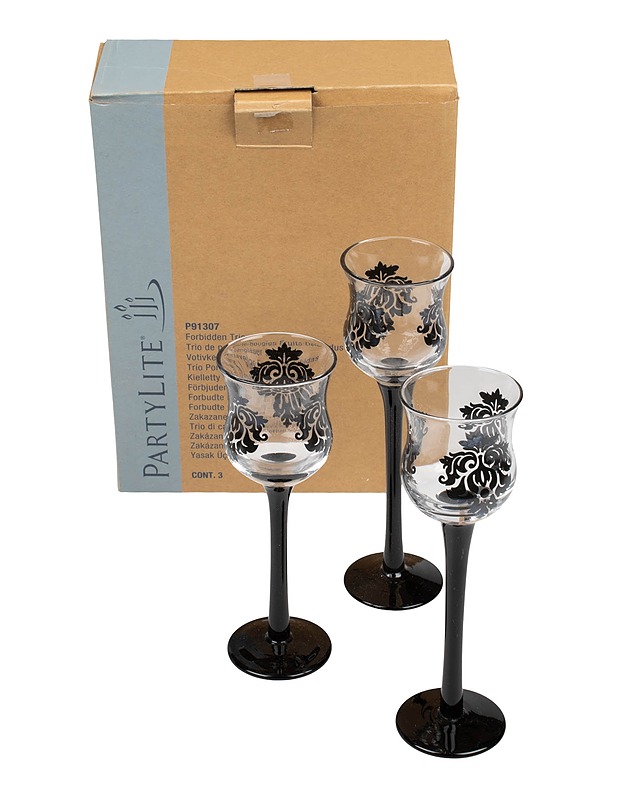 PARTYLITE Forbidden Trio kynttilänjalkasetti, 3kpl - Koriste-esineet - 10105547922 - 0
