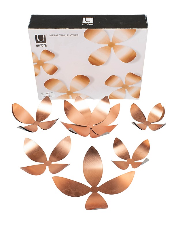 UMBRA Metal Wallflower seinäkoristesetti, 9kpl - Koriste-esineet - 10105547974 - 0