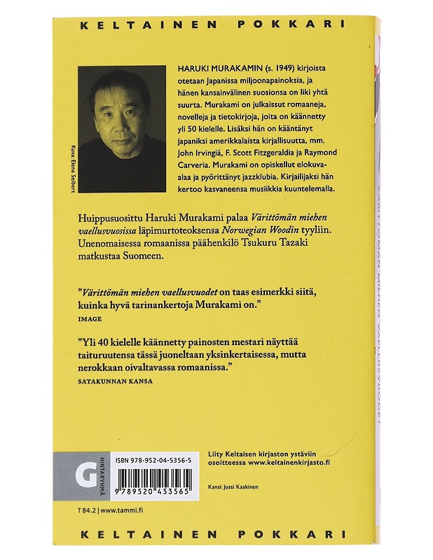 Värittömän miehen vaellusvuodet - Murakami, Haruki - Romaanit ja novellit - 10105548006 - 1
