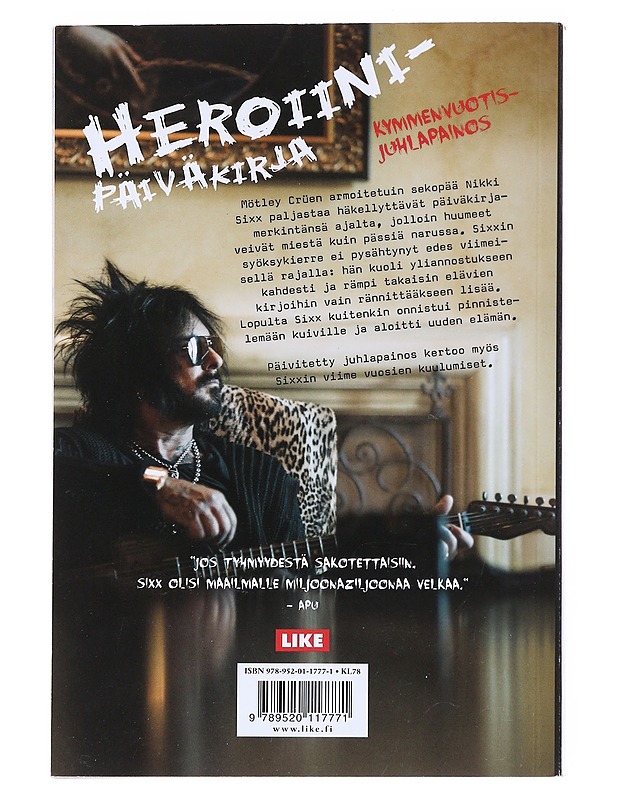 Heroiinipäiväkirja - Sixx, Nikki - Elämäkerrat ja muistelmat - 10105548063 - 1
