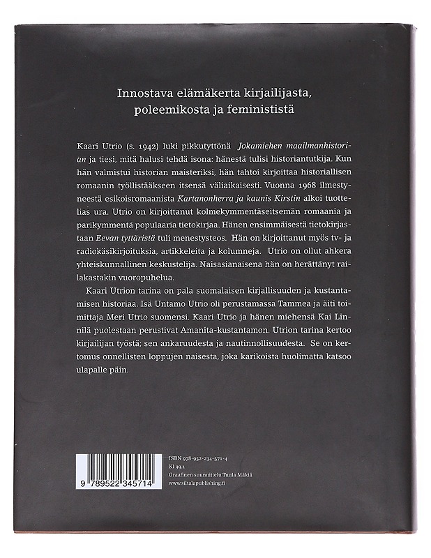 Kaari : kirjailija Kaari Utrion elämä - Anna-Liisa Haavikko - Elämäkerrat ja muistelmat - 10105548087 - 1