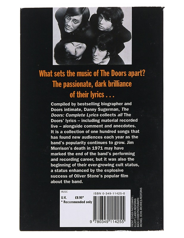 The Doors : The complete illustrated lyrics - Sugerman, Danny - Musiikki- ja elokuvakirjat - 10105548154 - 1