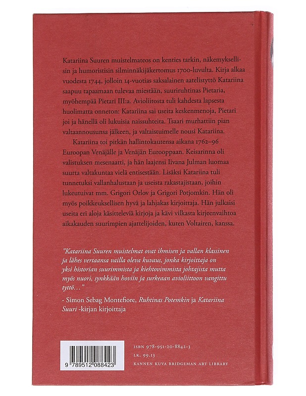 Katariina Suuren muistelmat - Katariina II, Venäjän keisarinna - Elämäkerrat ja muistelmat - 10105548207 - 1