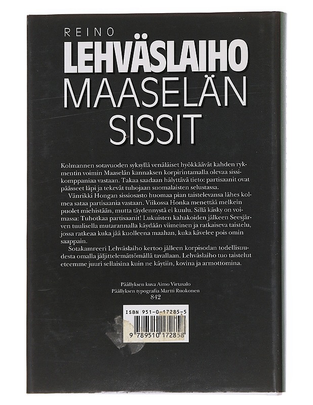 Maaselän sissit : romaani - Reino Lehväslaiho - Romaanit ja novellit - 10105548265 - 1