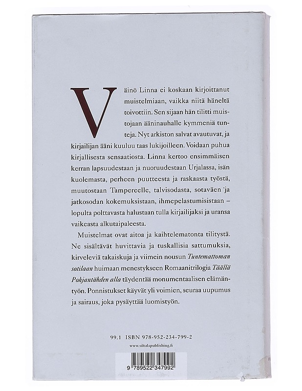 Päivä on tehnyt kierroksensa : Väinö Linna muistelee - Linna, Väinö - Elämäkerrat ja muistelmat - 10105548269 - 1