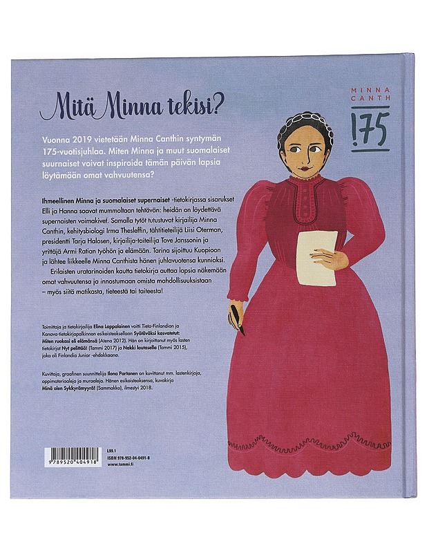 Ihmeellinen Minna ja suomalaiset supernaiset - Lappalainen, Elina - Lastenkirjat - 10105548275 - 1
