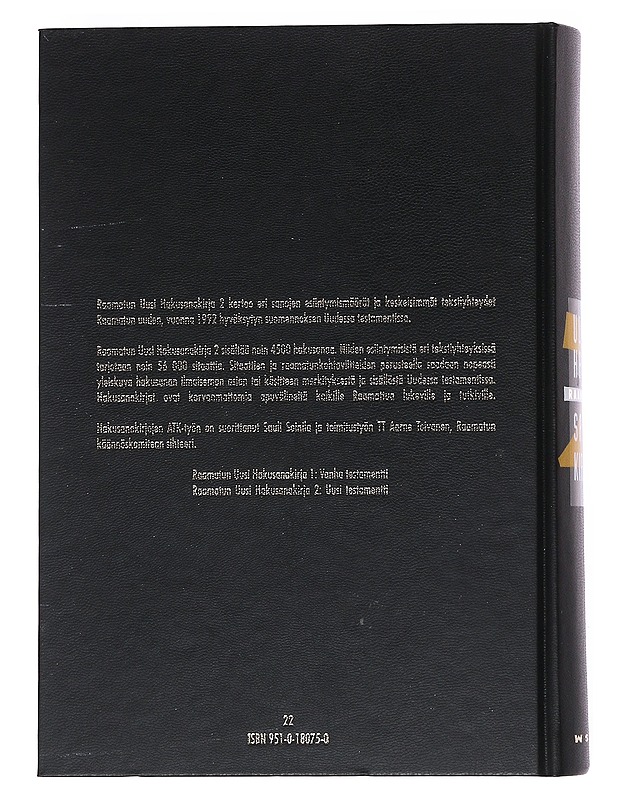 Raamatun uusi hakusanakirja. 2. osa, Uusi testamentti - Toivanen, Aarne - Tietokirjat ja oppaat - 10105548306 - 1