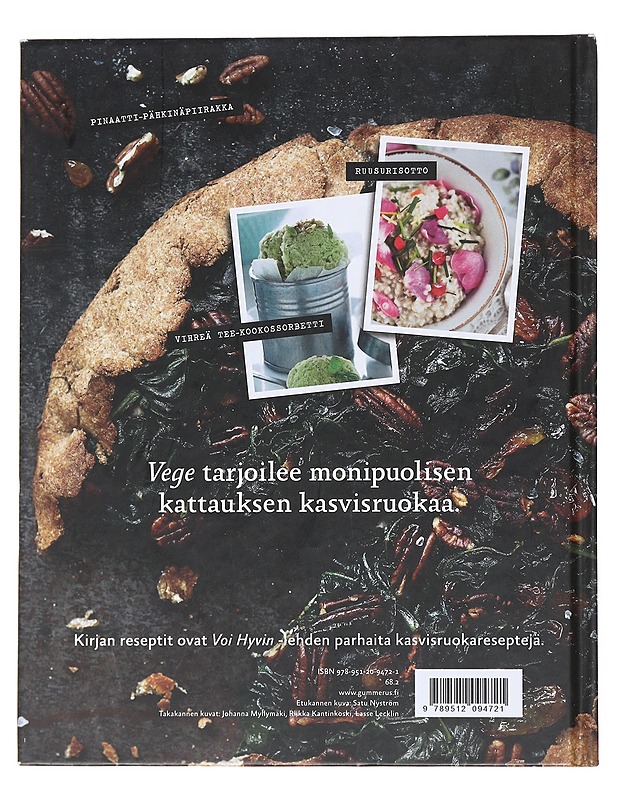 Vege : herkullista kasvisruokaa - Rantala, Annika - Kirja lahjaksi - 10105548339 - 1
