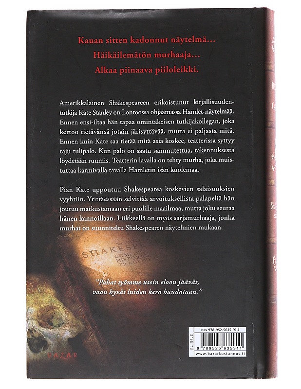 Shakespearen salaisuus - Carrell, Jennifer Lee - Jännitys ja dekkarit - 10105548393 - 1