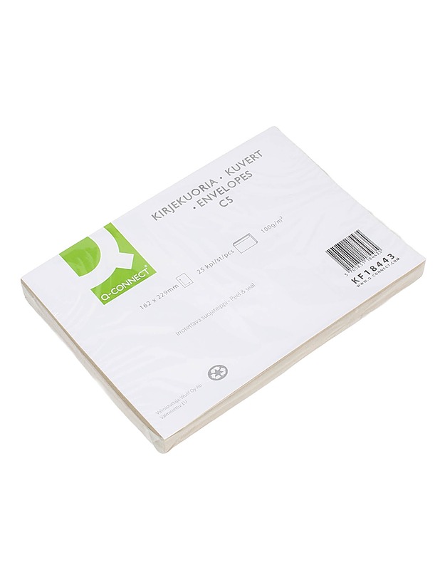 Q-CONNECT kirjekuoria C5, 162x229 mm - 25kpl - Askartelu - 10105548396 - 0