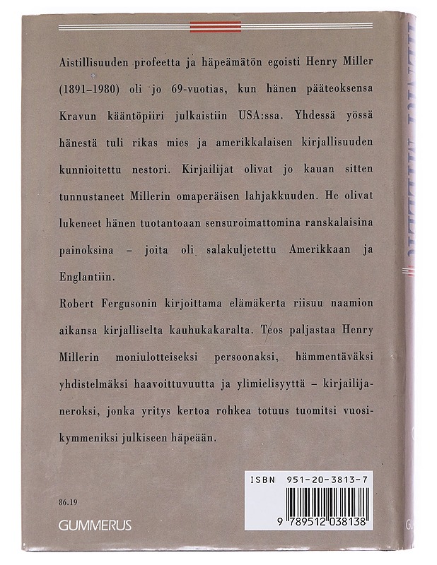 Henry Miller - Ferguson, Robert - Elämäkerrat ja muistelmat - 10105548467 - 1