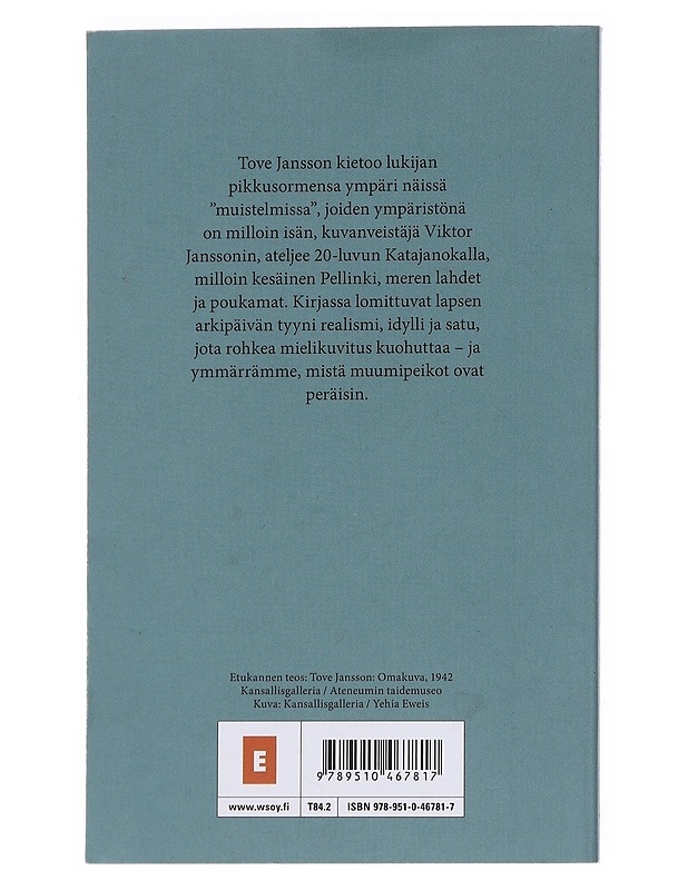 Kuvanveistäjän tytär - Jansson, Tove - Elämäkerrat ja muistelmat - 10105548532 - 1