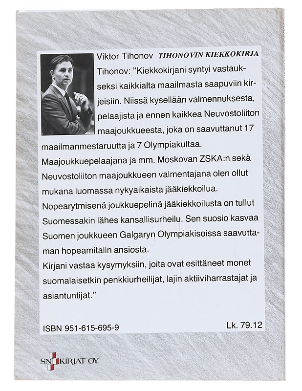 Tihonovin kiekkokirja - Tihonov, Viktor - Elämäkerrat ja muistelmat - 10105548622 - 1