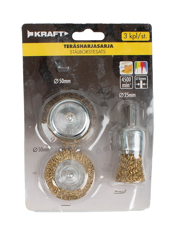 KRAFT teräsharjasarja 25 mm, 50 mm, 50 mm  - Rakennustarvikkeet - 10105548698 - 0