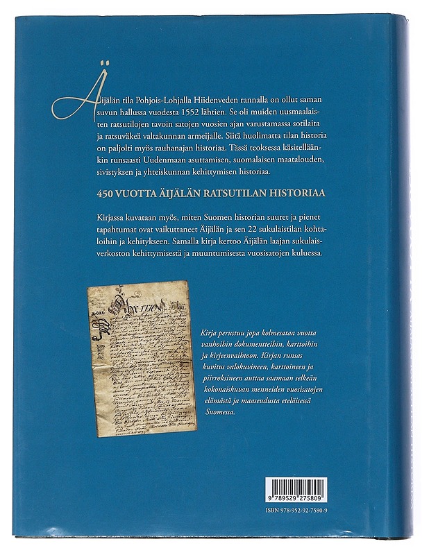 450 vuotta Äijälän ratsutilan historiaa - Erkki Alhopuro - Historiakirjat - 10105548756 - 1