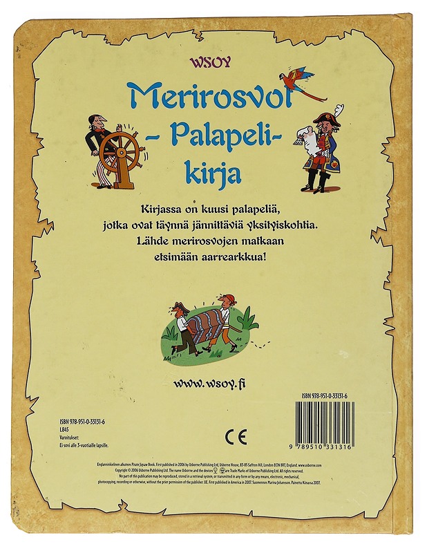 Merirosvot : palapelikirja - Allen, Peter - Lastenkirjat - 10105548835 - 1
