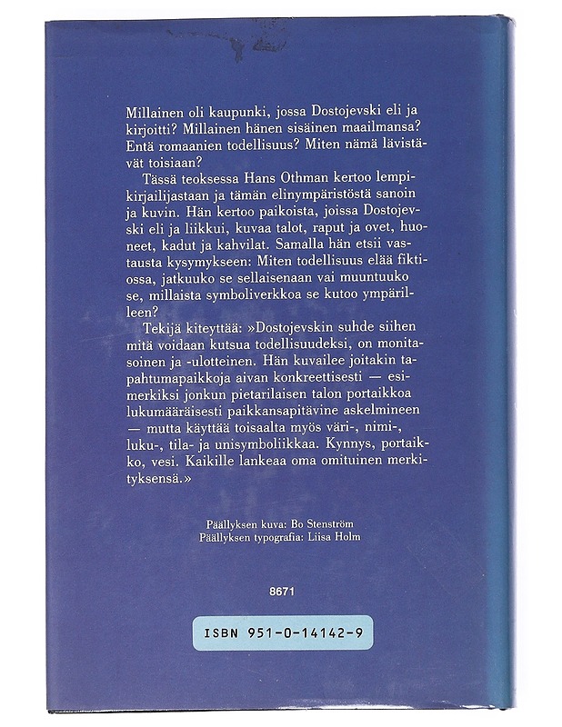 Dostojevski ja todellisuus - Hans Othman - Elämäkerrat ja muistelmat - 10105548866 - 1