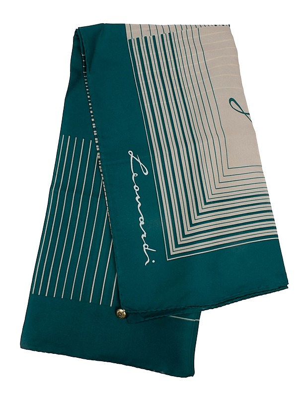LEONARDI vihreä-beige silkkihuivi - Kaulahuivit - 10105548891 - 0