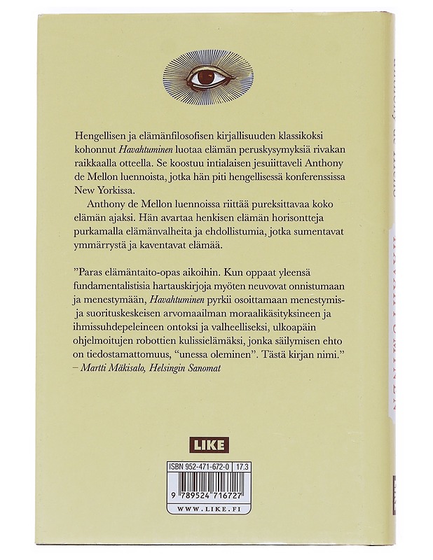 Havahtuminen - De Mello, Anthony - Tietokirjat ja oppaat - 10105548898 - 1