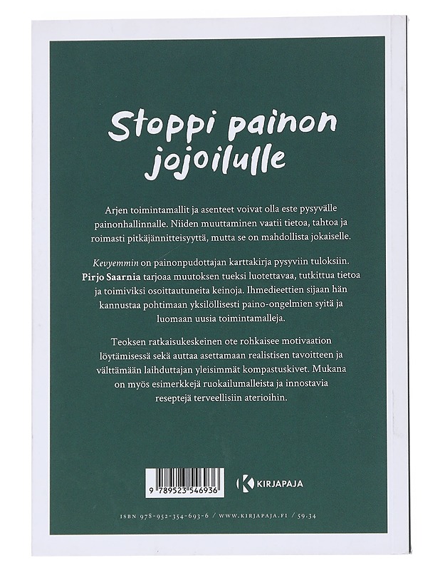 Kevyemmin : ratkaisu pysyvään painonhallintaan - Pirjo Saarnia - Ruokakirjat - 10105548907 - 1