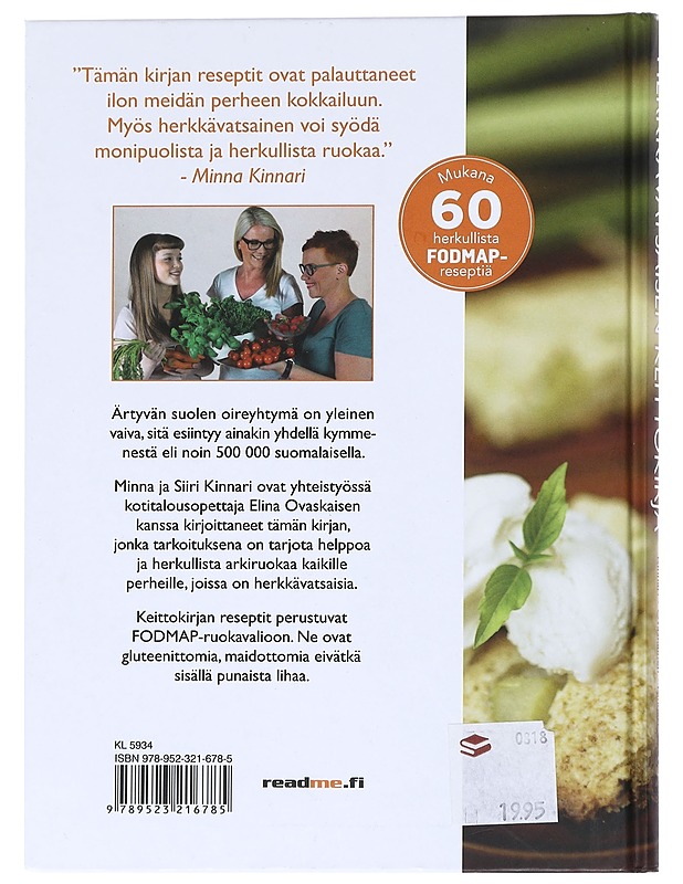 Herkkävatsaisen keittokirja - Kinnari, Minna - Ruokakirjat - 10105548920 - 1