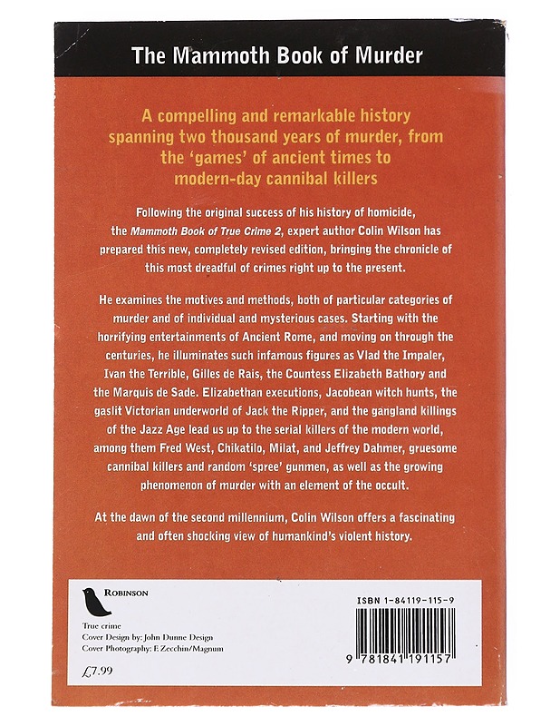 The Mammoth Book of Murder - Colin Wilson - Historiakirjat - 10105549021 - 1