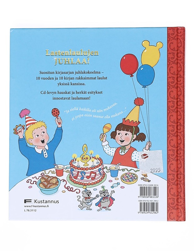 Lastenlaulujen juhlakirja - Huttunen, Pirkko - Lastenkirjat - 10105549031 - 1