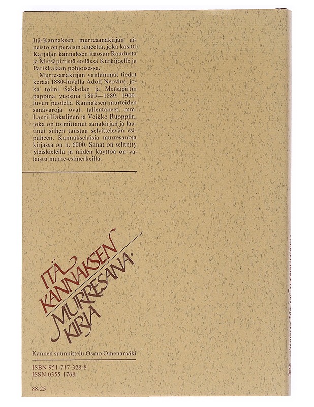 Itä-Kannaksen murresanakirja - Lauri Hakulinen - Tietokirjat ja oppaat - 10105549046 - 1
