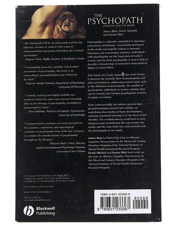 The psychopath : emotion and the brain - Blair, James - Tietokirjat ja oppaat - 10105549136 - 1