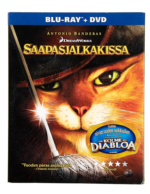 Saapasjalkakissa - Blu-ray + DVD - Blu-ray-levyt - 10105549188 - 0