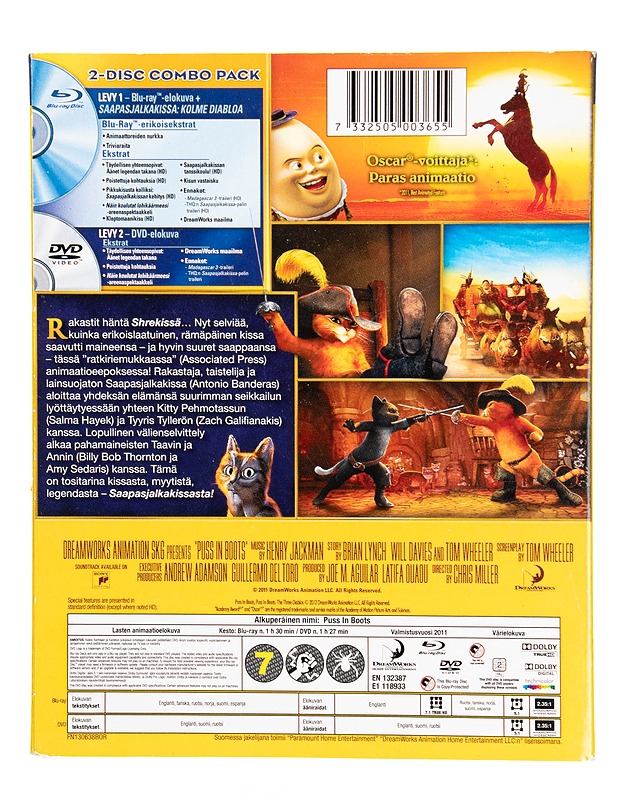 Saapasjalkakissa - Blu-ray + DVD - Blu-ray-levyt - 10105549188 - 1