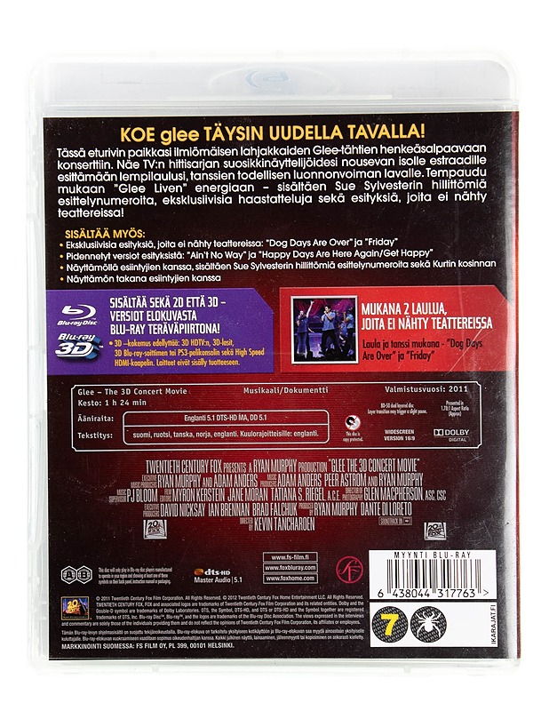 Glee the 3D concert movie - Blu-ray - Blu-ray-levyt - 10105549198 - 1