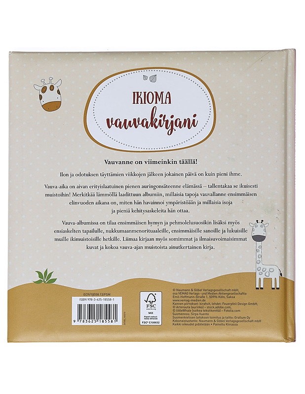 Ikioma vauvakirjani: Ensimmäinen vuosi kuvina ja muistoina - Lastenkirjat - 10105549329 - 1