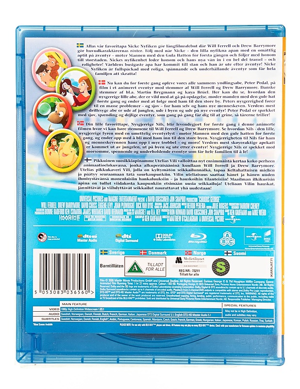 Curious George - Blu-ray - Blu-ray-levyt - 10105549336 - 1