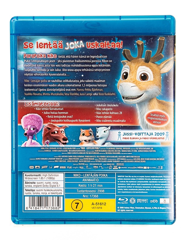Niko lentäjän poika - Blu-ray - Blu-ray-levyt - 10105549340 - 1