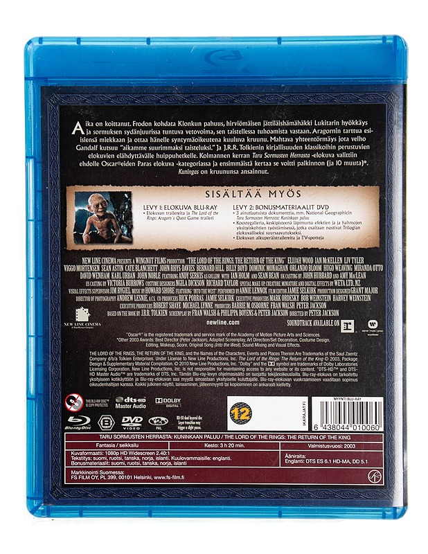 Taru Sormusten Herrasta kuninkaan paluu - Blu-ray - Blu-ray-levyt - 10105549342 - 1