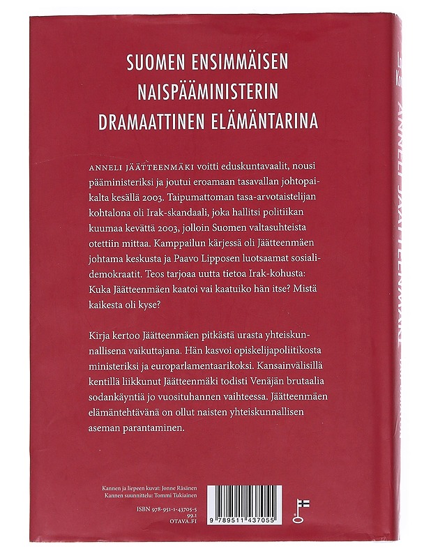 Anneli Jäätteenmäki : taipumaton - Kontro, Lauri - Elämäkerrat ja muistelmat - 10105549393 - 1