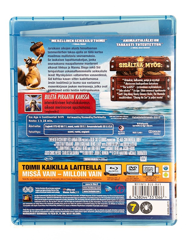 Ice age 4 : mannerten mullistus - Blu-ray + DVD - Blu-ray-levyt - 10105549438 - 1