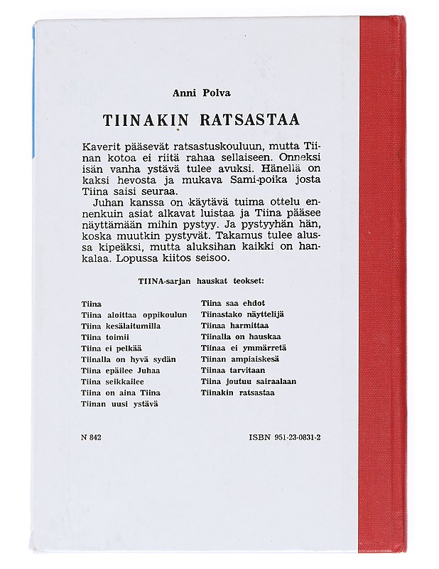 Tiinakin ratsastaa - Anni Polva - Romaanit ja novellit - 10105549460 - 1