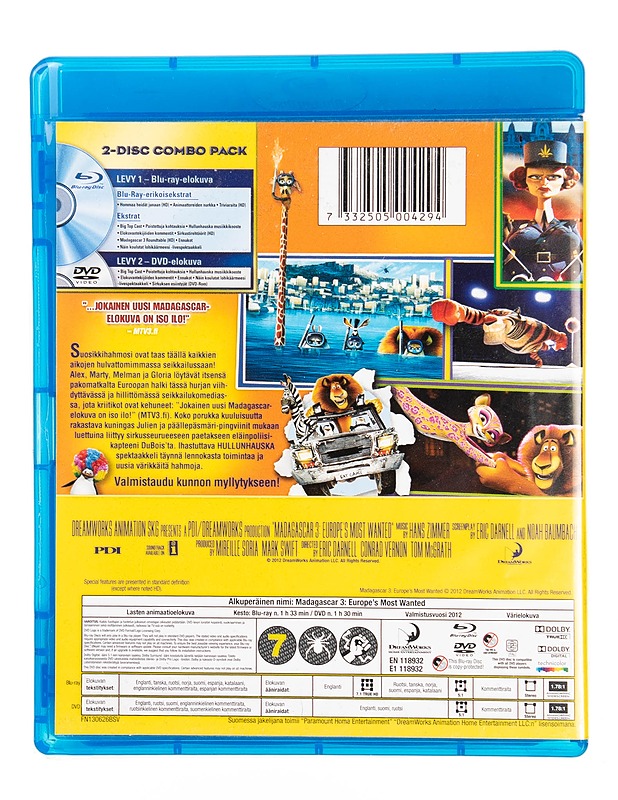 Madagascar 3 - Blu-ray + DVD - Blu-ray-levyt - 10105549553 - 1