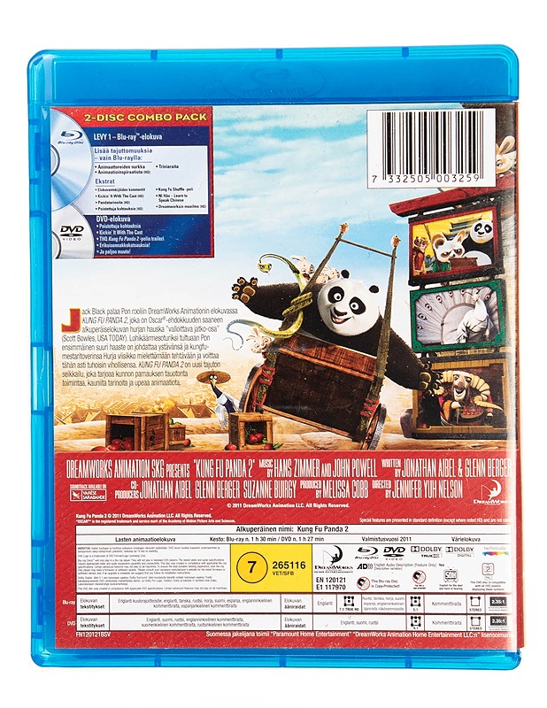 Kung fu panda 2 - Blu-ray + DVD - Blu-ray-levyt - 10105549564 - 1