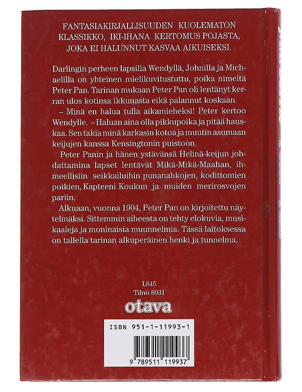 Peter Pan - Barrie, J. M. - Lastenkirjat - 10105549621 - 1