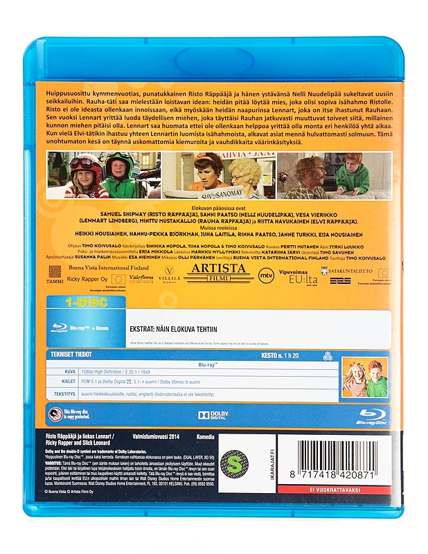 Risto Räppääjä ja liukas Lennart - Blu-ray - Blu-ray-levyt - 10105549676 - 1